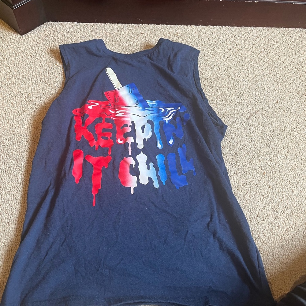 Kids Sleeveless Shirt - Keepin' It Chill Design